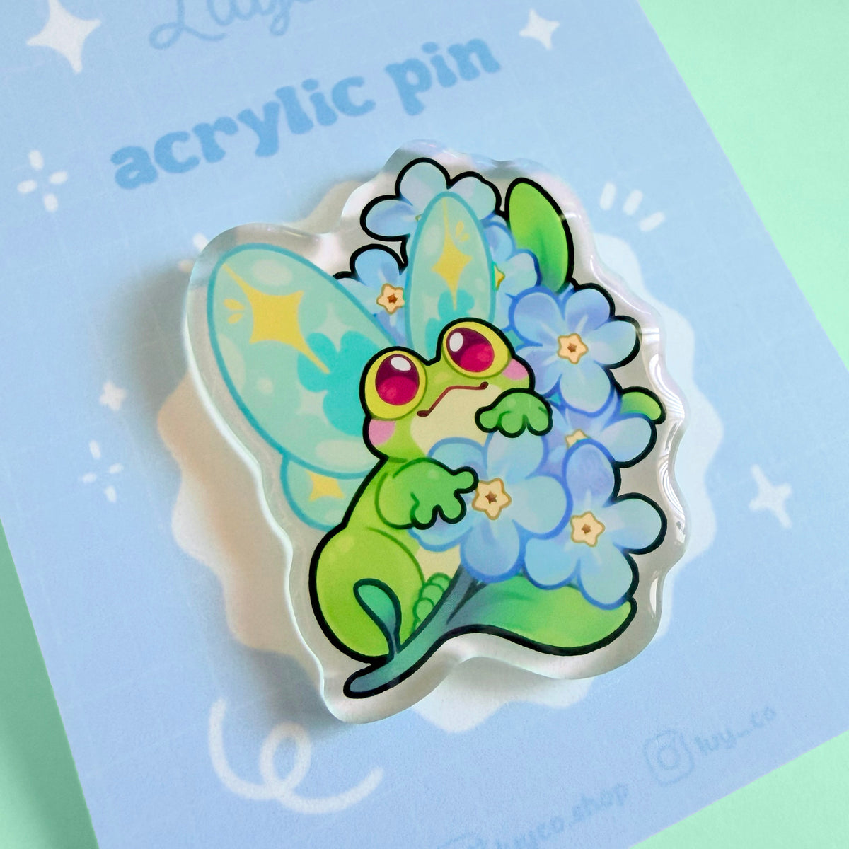 Fred acrylic pin