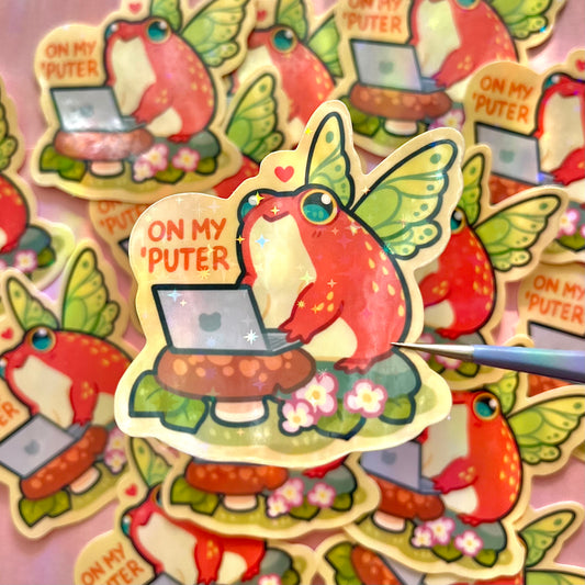 “On my ‘puter” Berrybum sticker