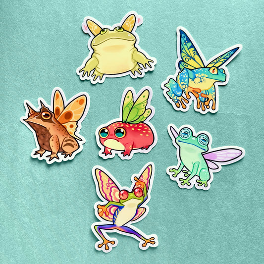 Fairy frog friends stickers