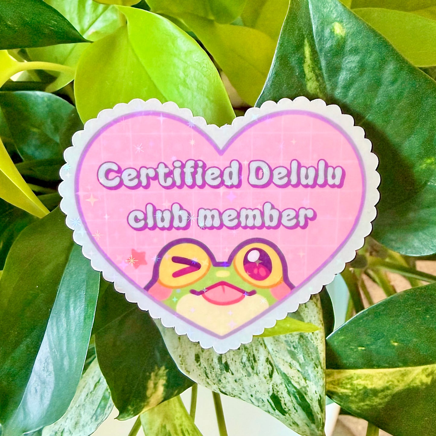 "Delulu" Fred holographic sticker