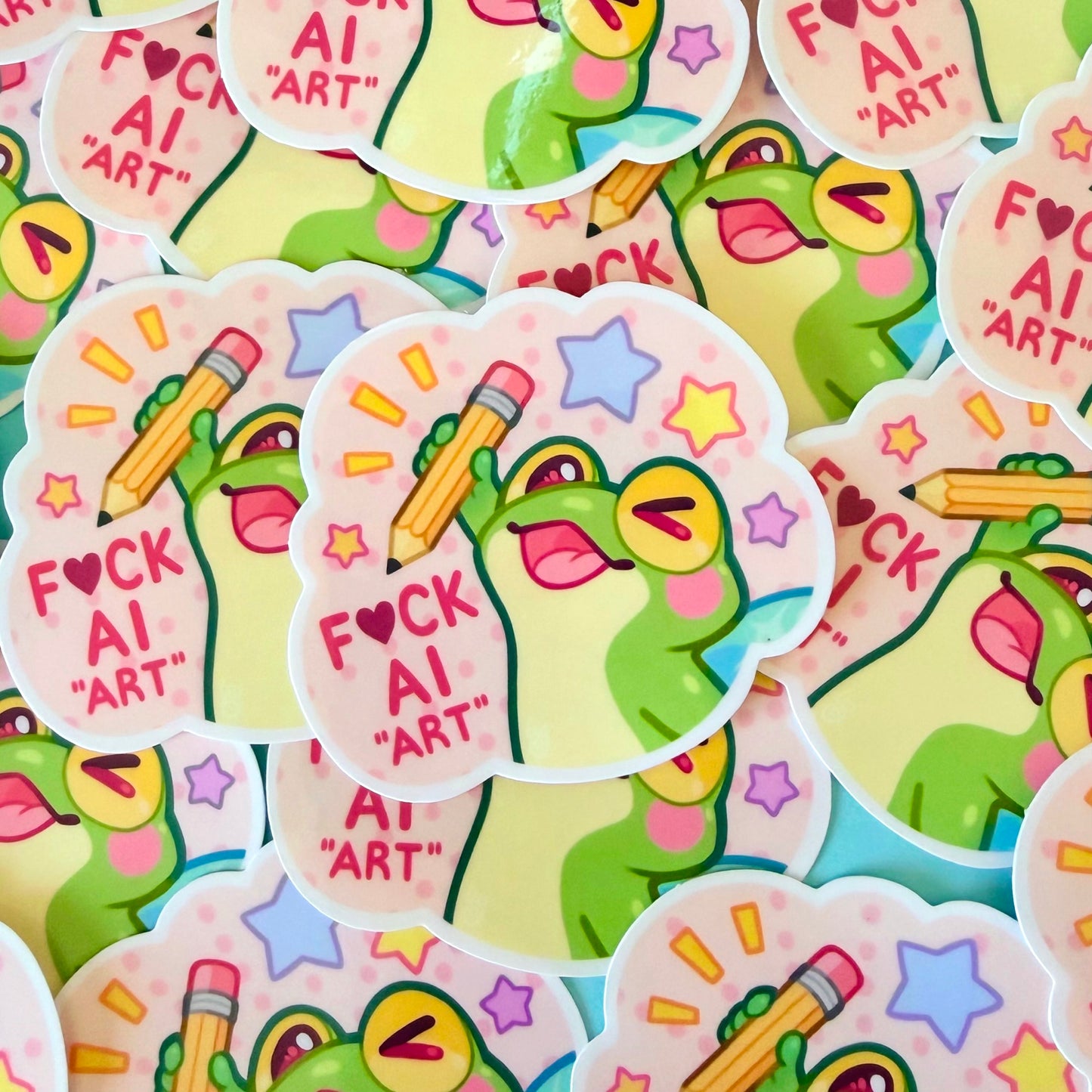 "No AI!" Fred sticker