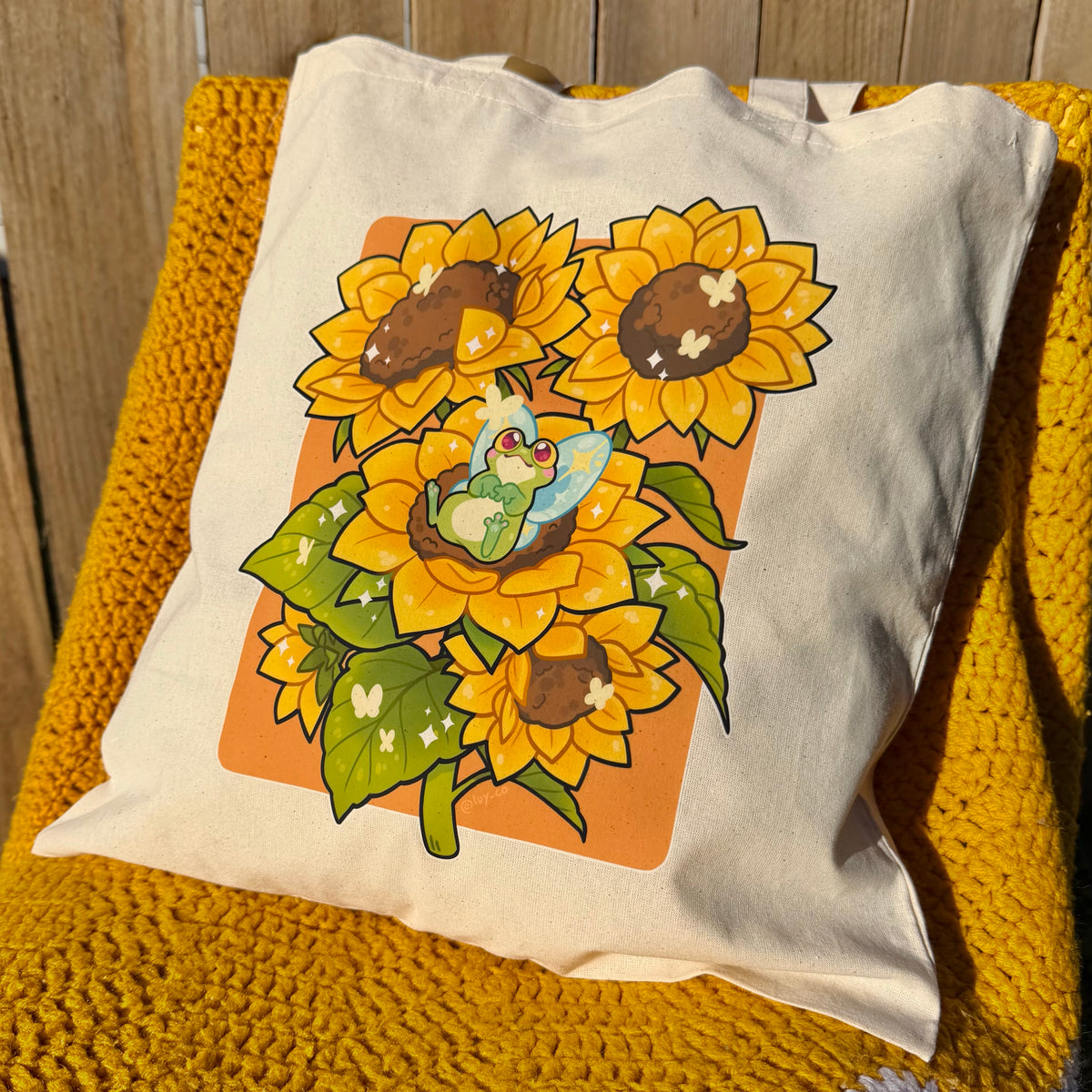 Sunflower Fred tote
