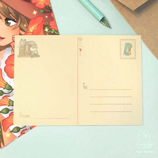 Seidiger Postkartendruck „Secret Garden“