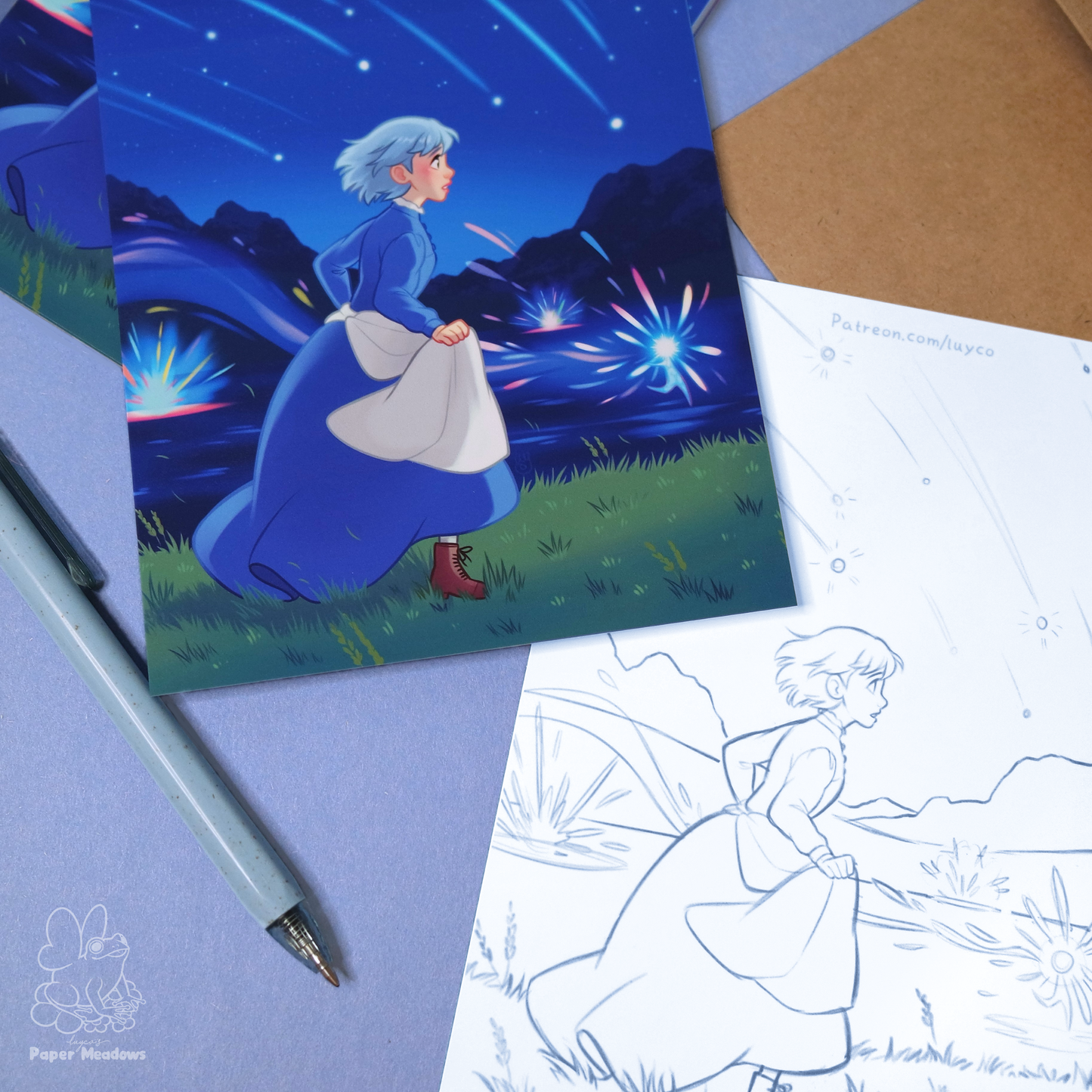 Chasing Stars silky postcard print