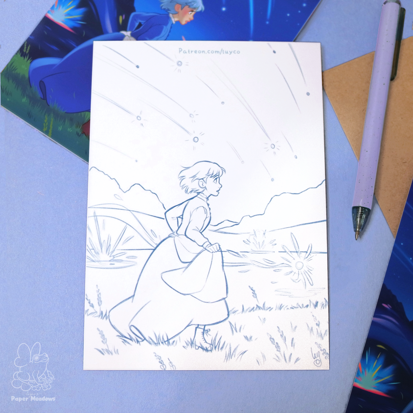 Chasing Stars silky postcard print