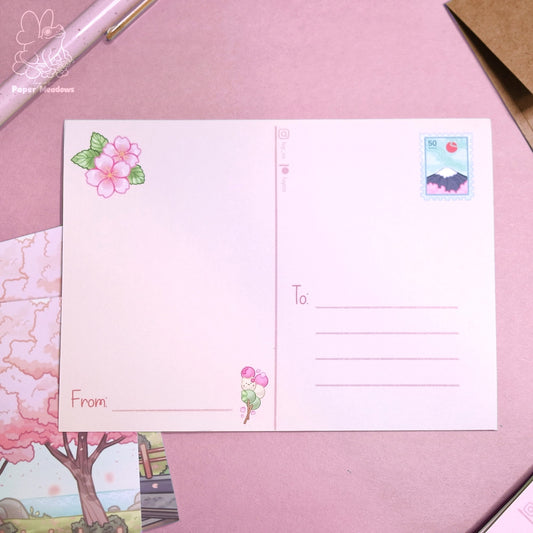 Japanischer Frühlingspostkartendruck