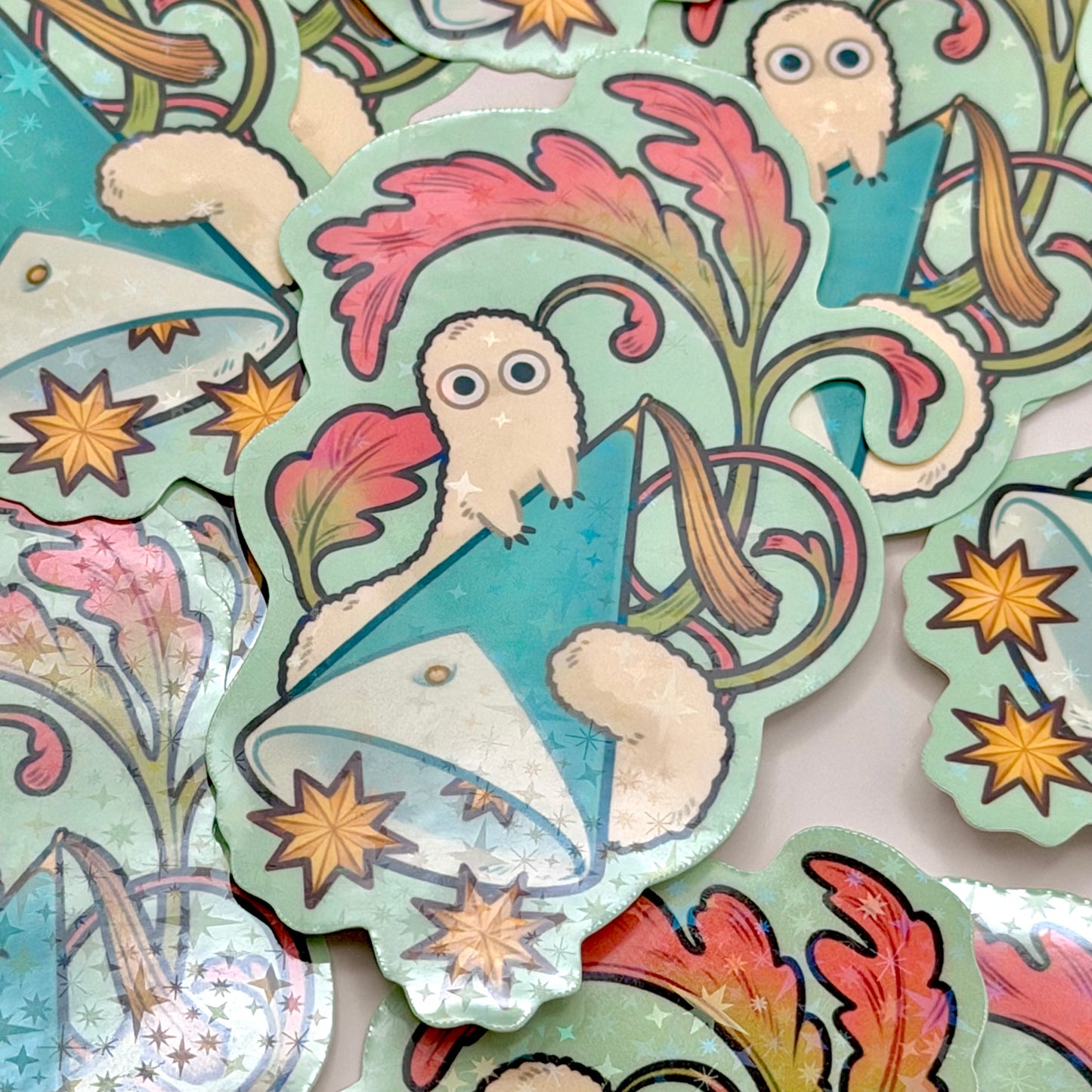 Brushbuddy sparkle vinyl sticker