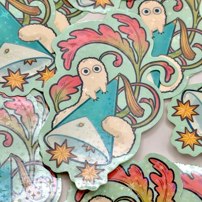 Brushbuddy sparkle vinyl sticker