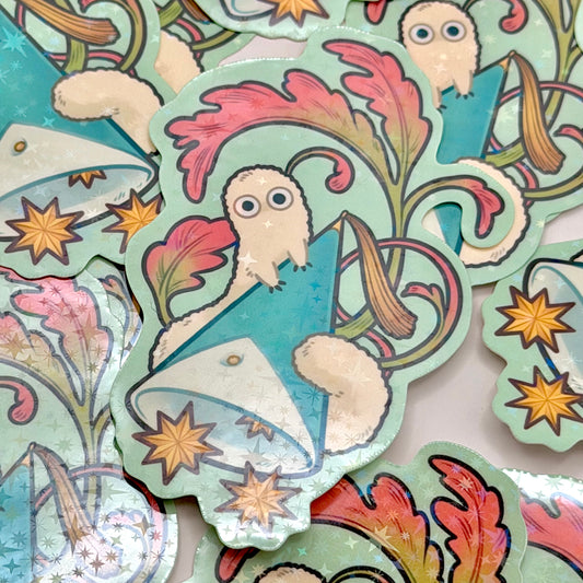 Brushbuddy sparkle vinyl sticker