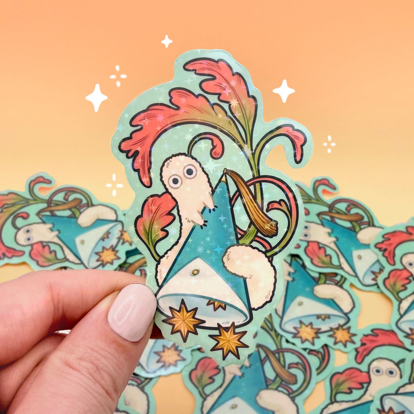 Brushbuddy sparkle vinyl sticker