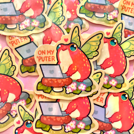 “On my ‘puter” Berrybum sticker
