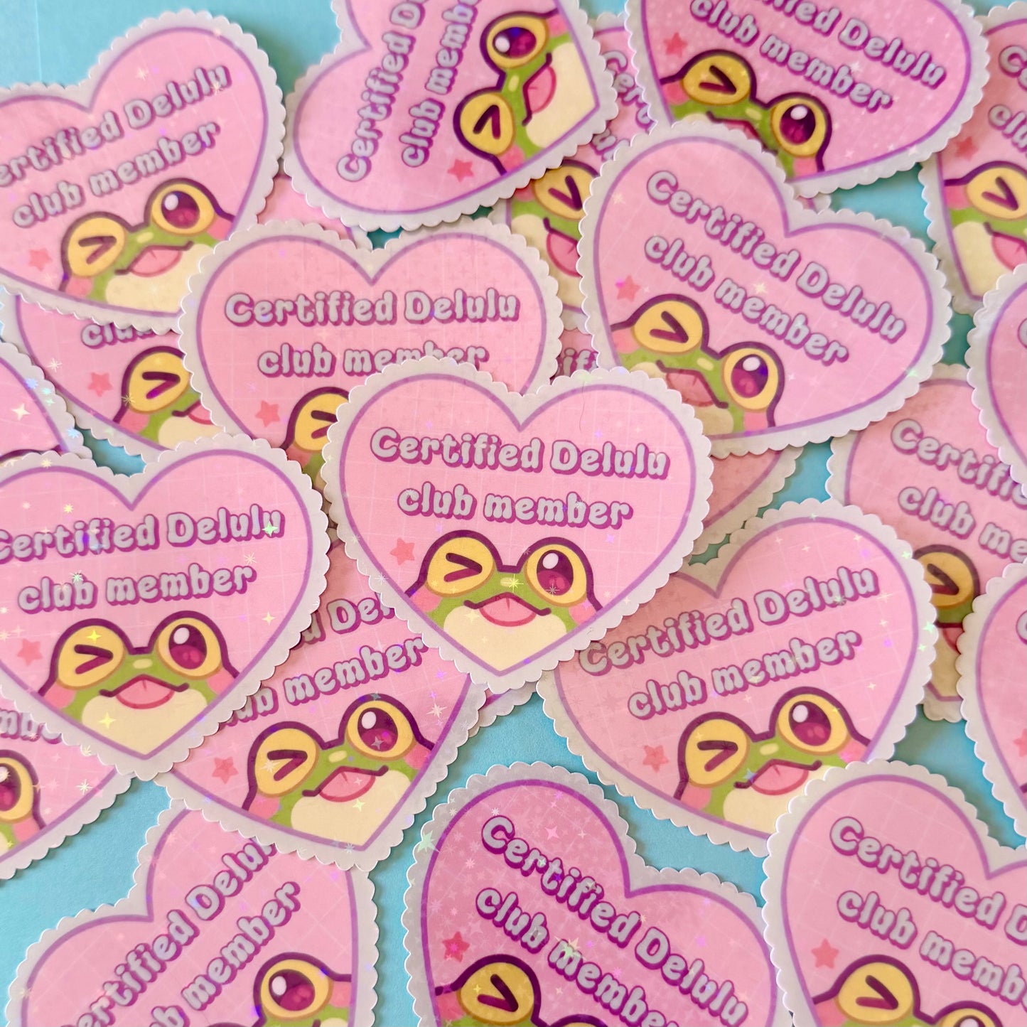 "Delulu" Fred holographic sticker