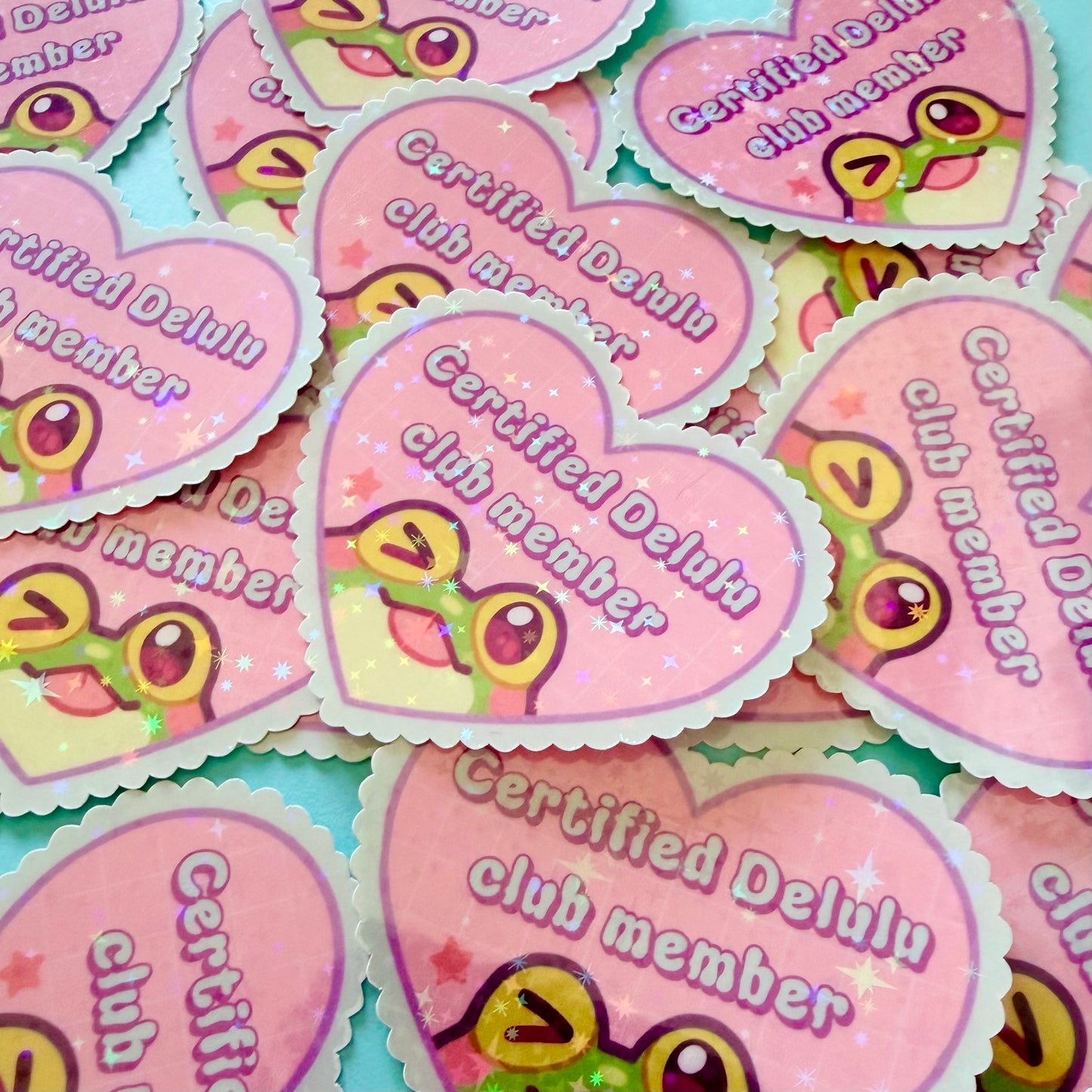 "Delulu" Fred holographic sticker