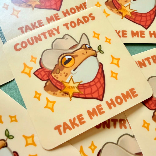 Country Toad sticker