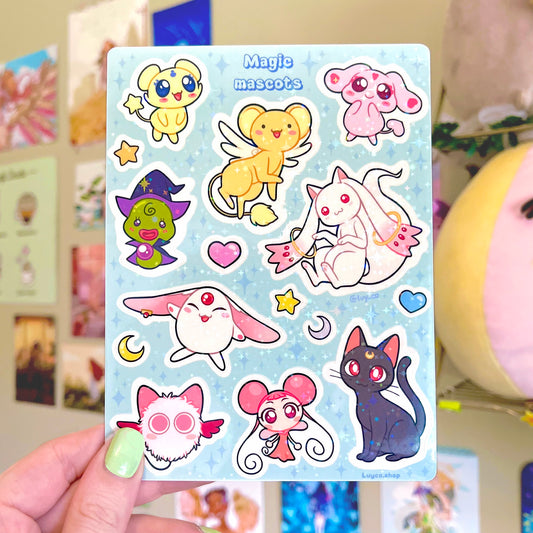 Magic Mascots sticker sheet