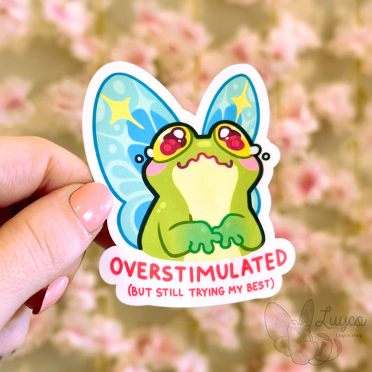 Overstimulated Fred sticker