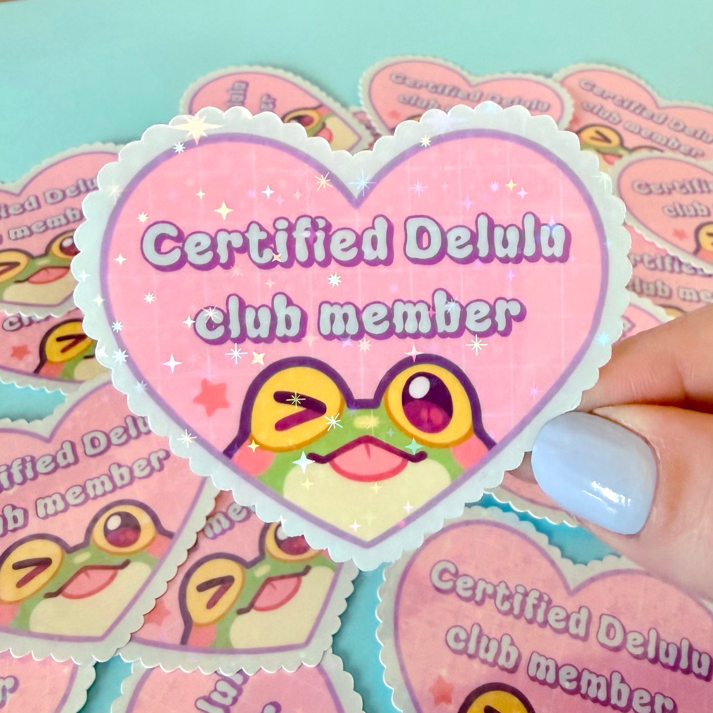 "Delulu" Fred holographic sticker