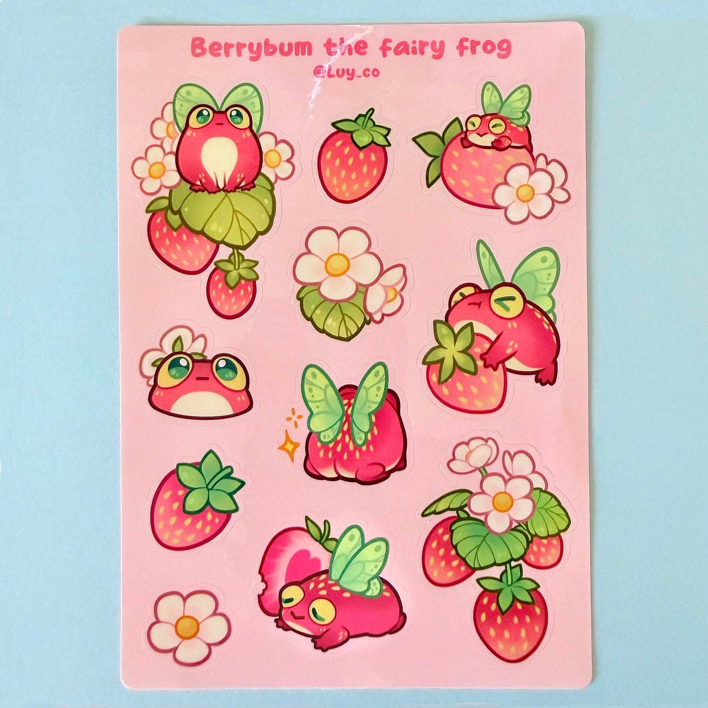 Berrybum the fairy frog sticker sheet