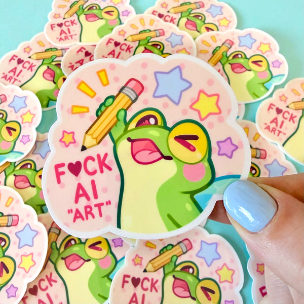 "No AI!" Fred sticker