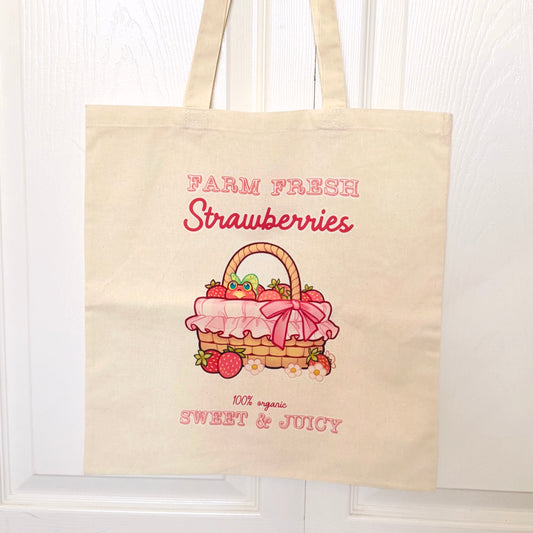 Strawberry Berrybum tote bag
