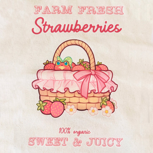 Strawberry Berrybum tote bag