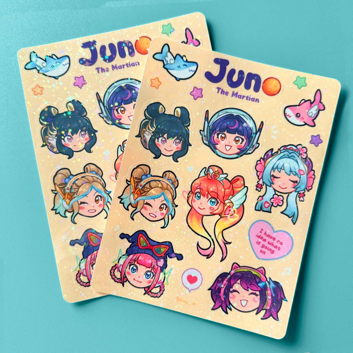 Juno holographic sticker sheet