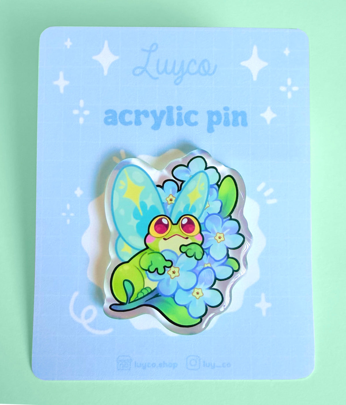 Fred acrylic pin