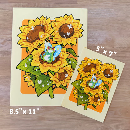 Sunflower Fred art print