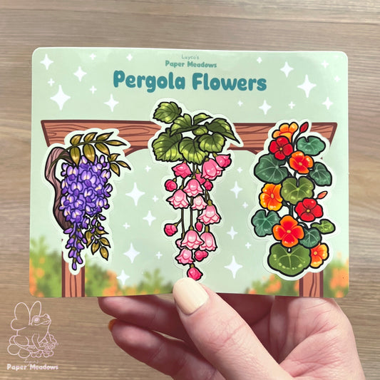 Pergola flowers sticker sheet