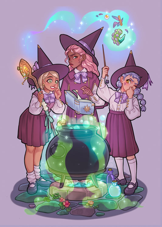 Witch Academy postcard print