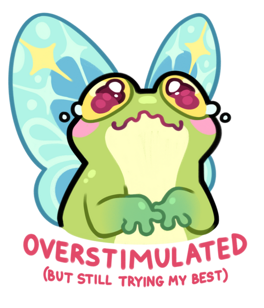 Overstimulated Fred sticker